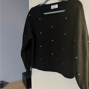 Old Navy Black Sweater with White Accents
